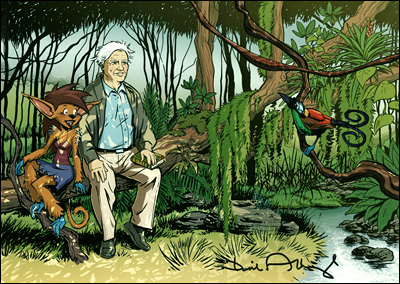 FAUNA, Sir David Attenborough und Wilsons Paradiesvogel (Diphyllodes respublica)